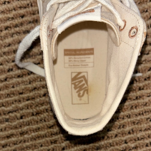 Vans Beige High-Top Sneakers with White Accents - Picture 4 of 5